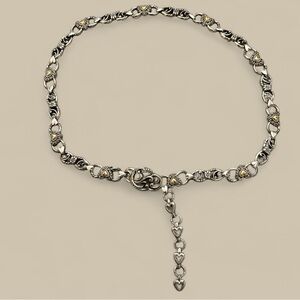 Brighton Silver and Gold Heart Belt